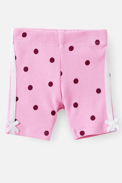 Rain Rib Bike Shorties - Strawberry Milk Spot