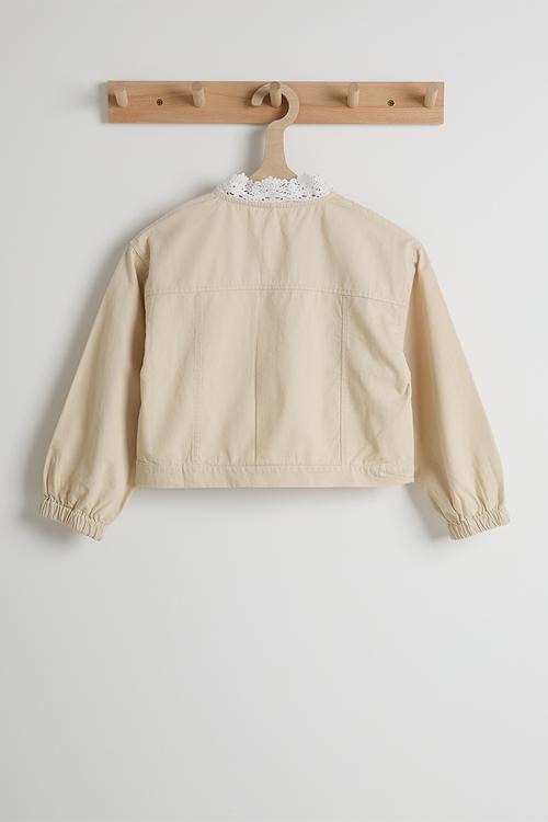 Cropped co-ord shacket - desert sand