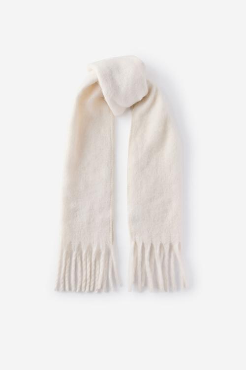 Tassel scarf - ecru/stitch