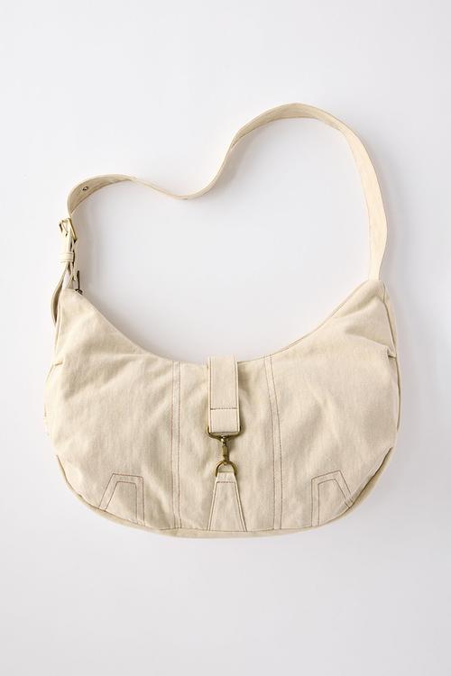 Dylan slouchy crossbody bag - washed ecru denim