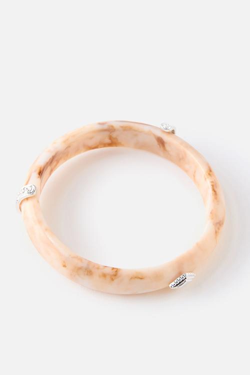 Single Bracelet - Up Silver Creamy Beige