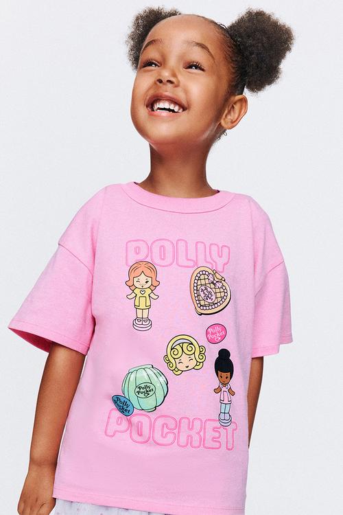 License Drop Shoulder Short Sleeve Tee - Lcn Mat Polly Pocket/Strawberry Milk