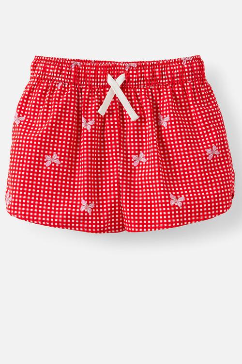 Gigi Woven Short - Varsity Red/Tea Party Pink Gingham