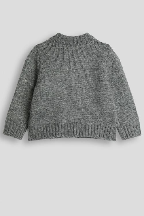 Woollen zip-up jersey - grey