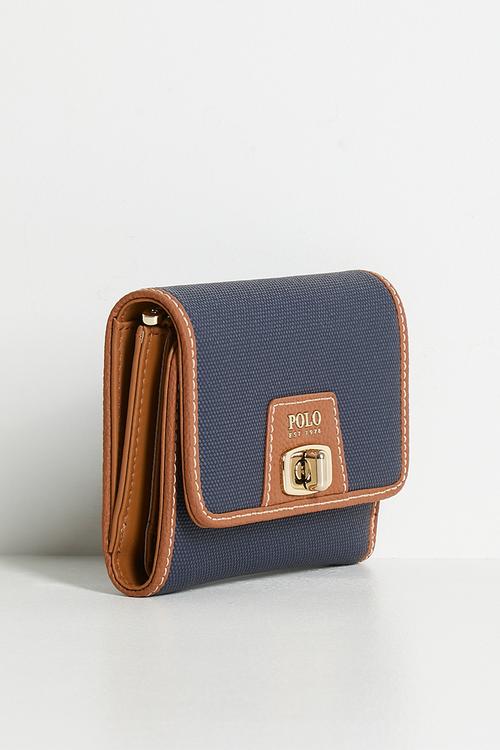 Cabana trifold purse - blue