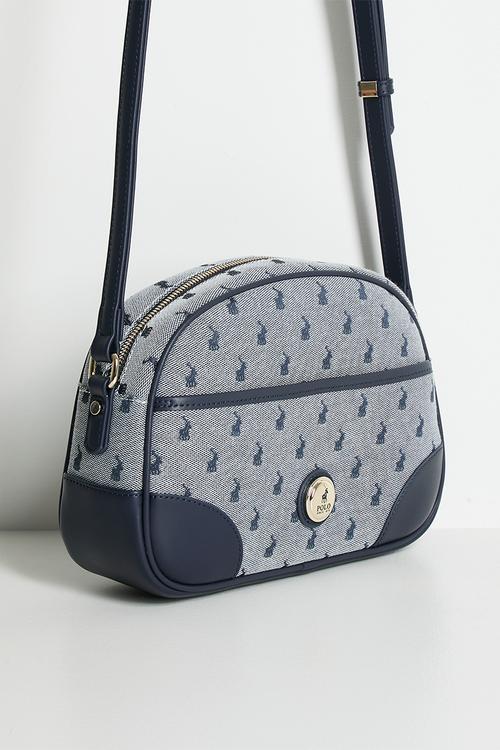Jacquard sling bag - blue