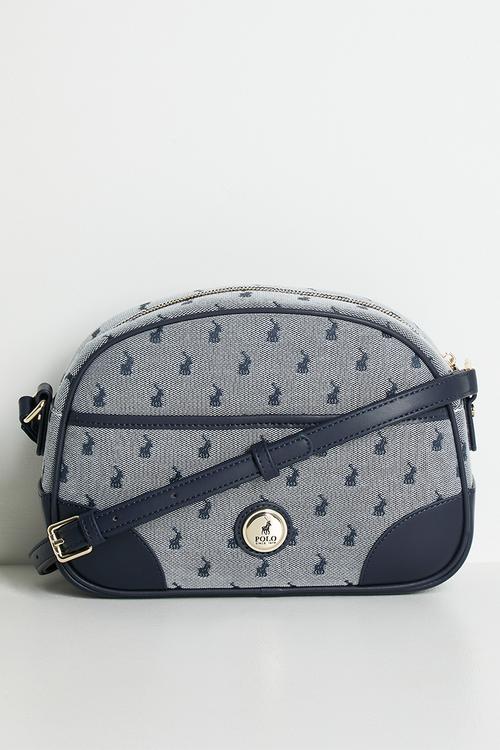 Jacquard sling bag - blue