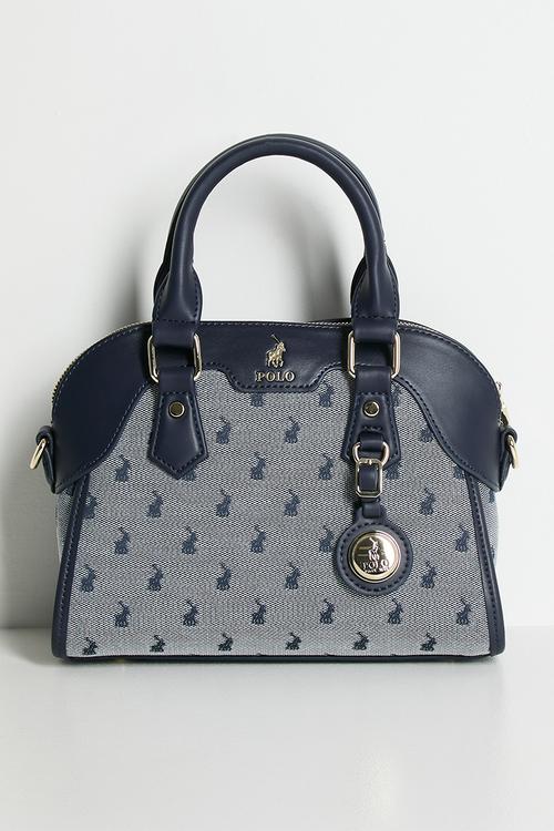 Jacquard shopper crossbody bag - blue