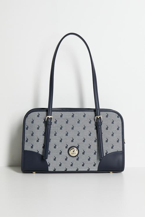 Jacquard shopper bag - blue
