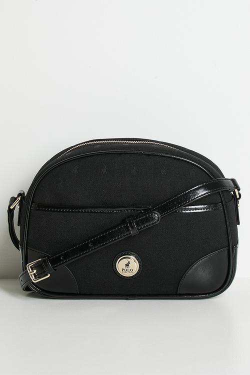 Jacquard sling bag - black