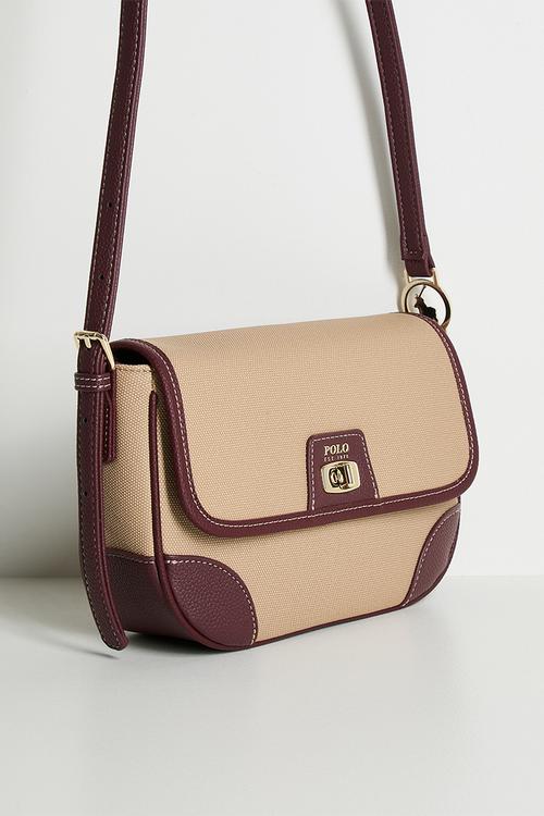 Cabana flapover sling bag - beige