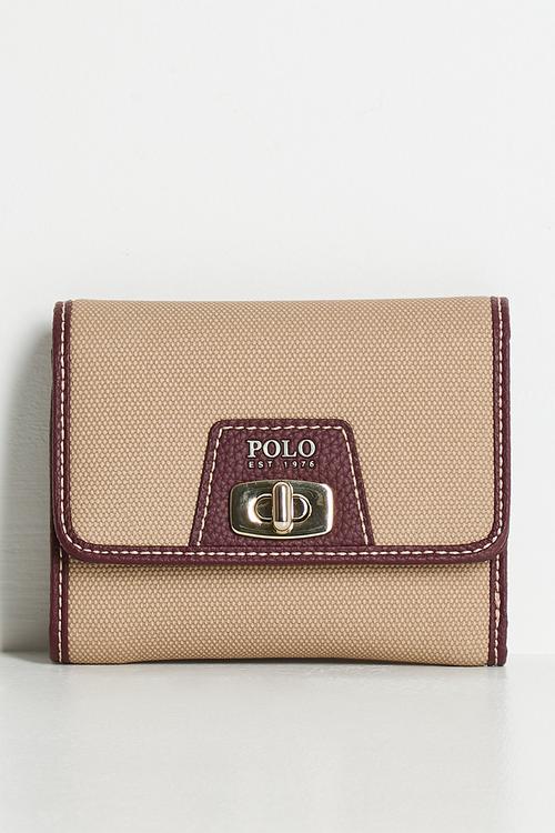 Cabana trifold purse - beige