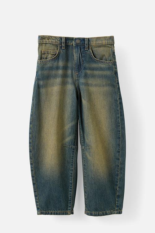 Unisex Barrel Leg Denim Jean - Honey Blue