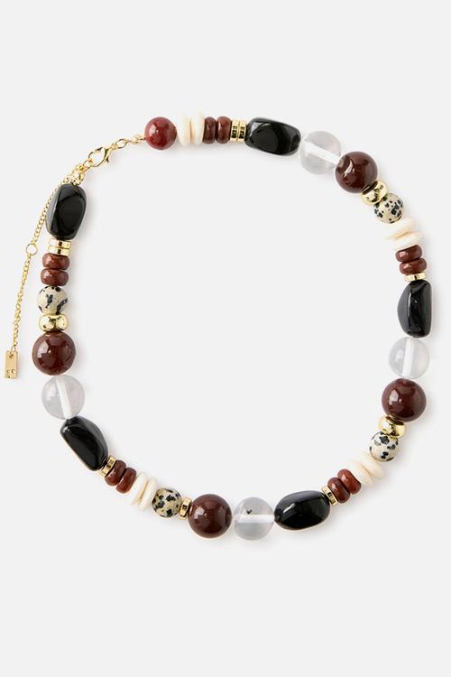 Beaded Necklace - Brown