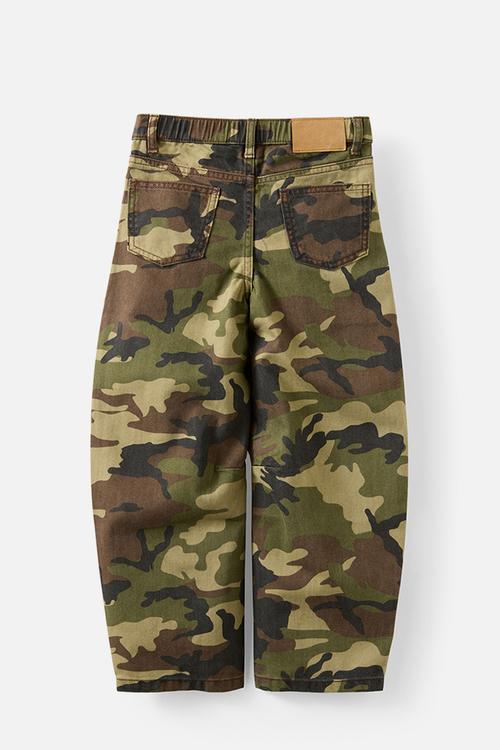 Unisex Barrel Leg Denim Jean - Camo