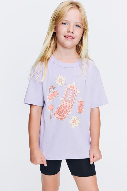 Essential Short Sleeve Graphic Tee - Vintage Lilac/You Are So Cute