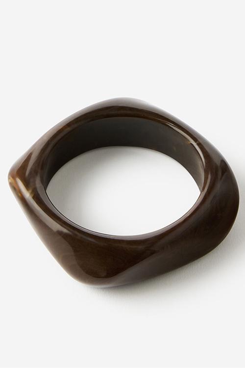 Single bracelet - chocolate swirl bangle
