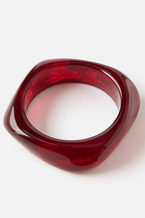Single bracelet - burgundy swirl bangle