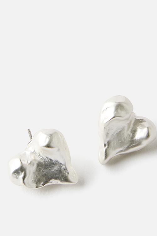 Small charm earring - up y2k pearl heart