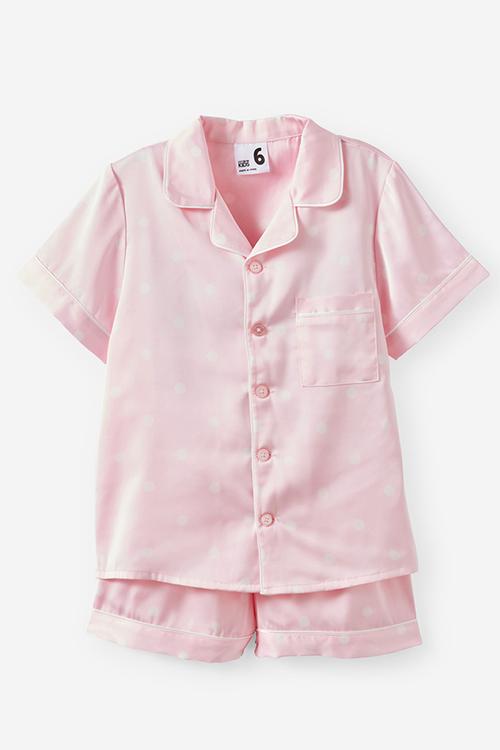 Lullaluxe Short Sleeve Pj Set - Tea Party Pink/Aria Spot