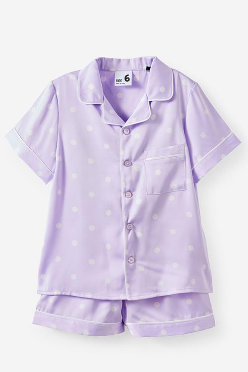 Lullaluxe Short Sleeve Pj Set - Vintage Lilac/Aria Spot