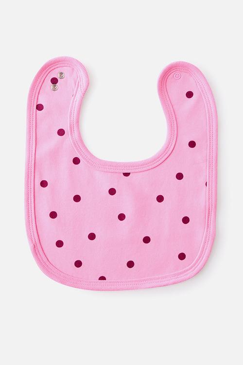 The Baby Bib - Strawberry Milk/Polka Dot