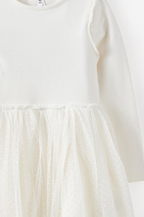 Eloise  Long Sleeve Dress Up Dress - Dark Vanilla