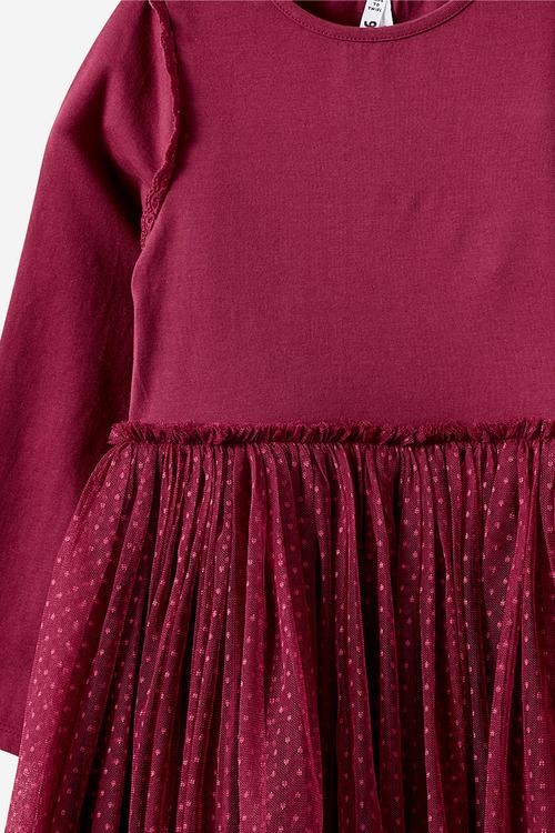 Eloise Long Sleeve Dress Up Dress - Berry Jam