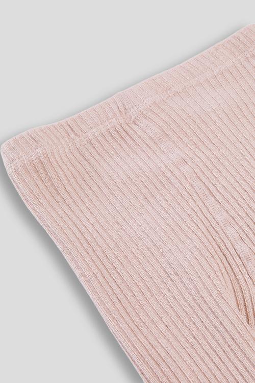 Ribbed stockings - dusty pink