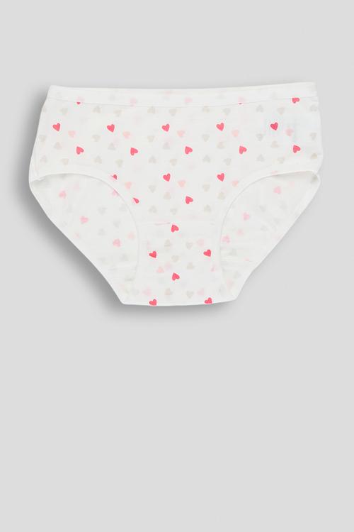 2 pack full briefs - pink stripes/heart aop