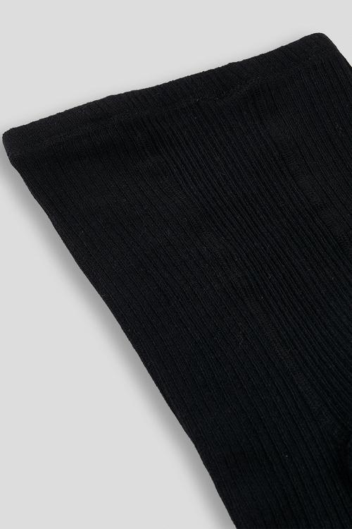 Ribbed stockings - black
