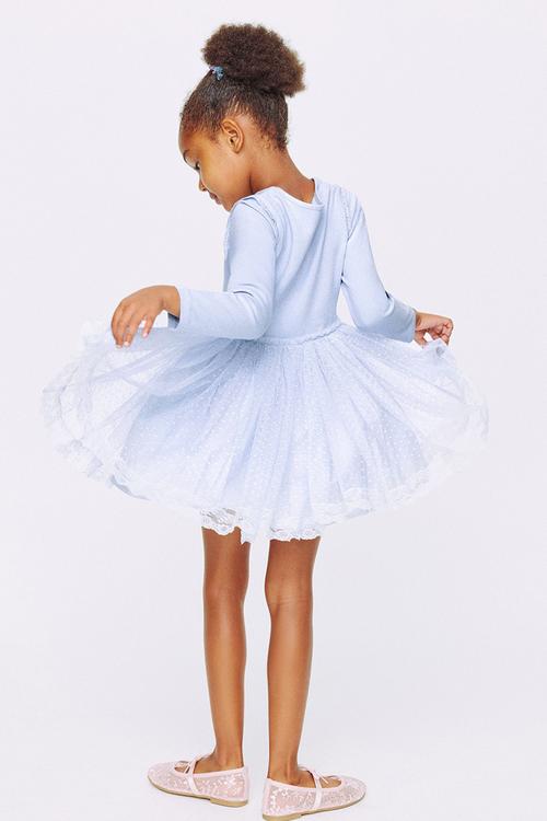 Eloise Long Sleeve Dress Up Dress - Ice Blue