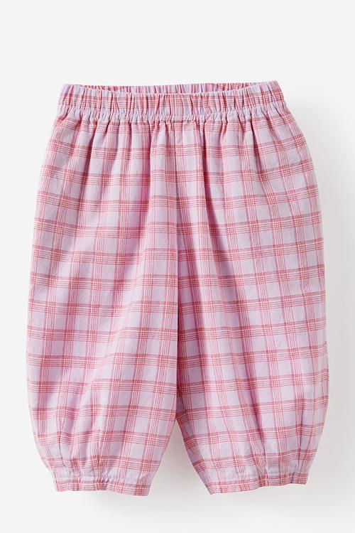 Woven Barrel Pant - Vintage Lilac Check