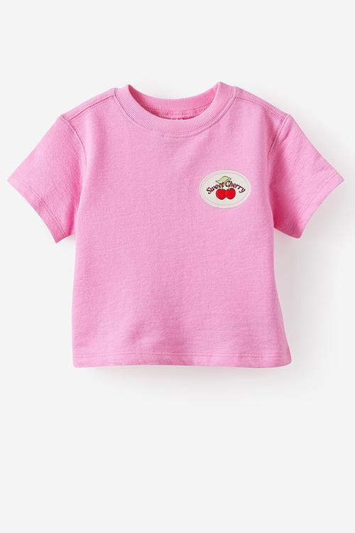 Tyla Knit Tee - Strawberry Milk/Sweet Cherry