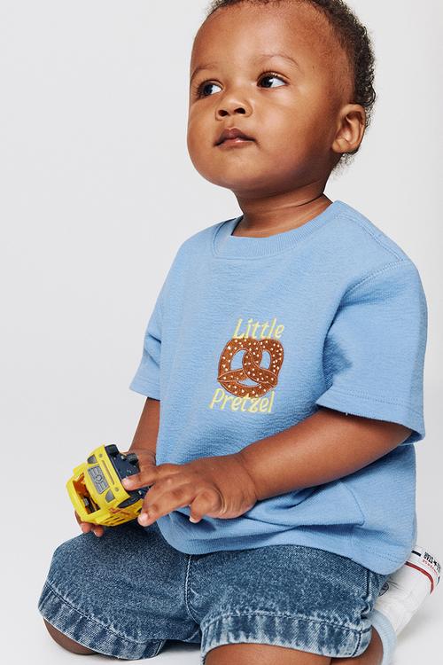 Tyla Knit Tee - Blue Bonnet/Little Pretzel