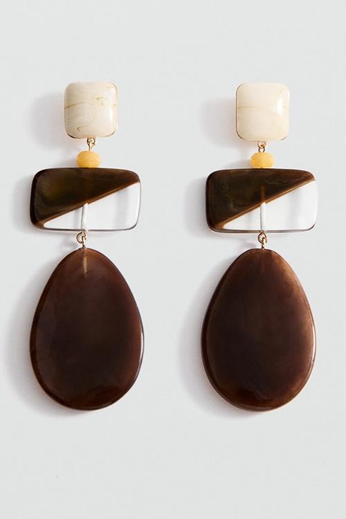 Melisa Earrings - Brown