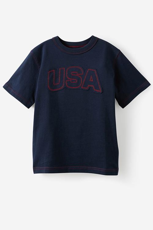 Essentials Graphic Short Sleeve Tee - Squid Ink/Heritage Red/Usa