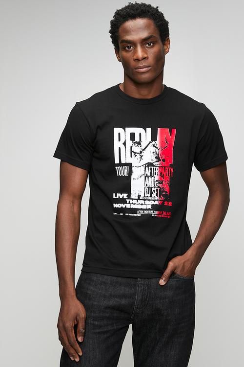Maxi Print T-shirt - Black/Red
