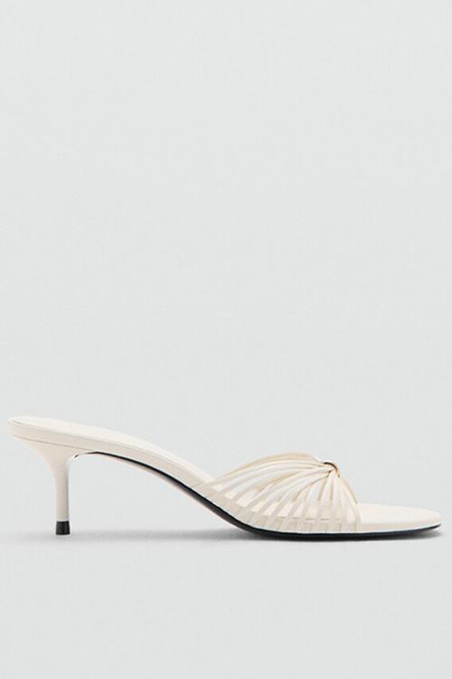 Ser open toe mule - white