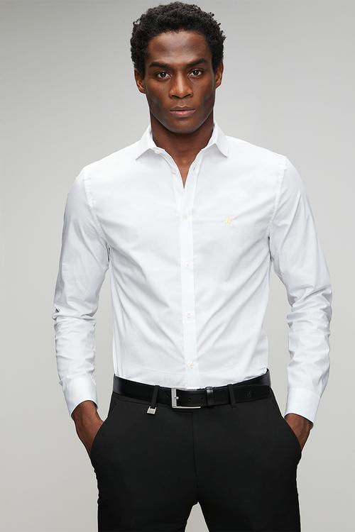 Christian Slim Fit Long Sleeve Shirt Christian - Off White