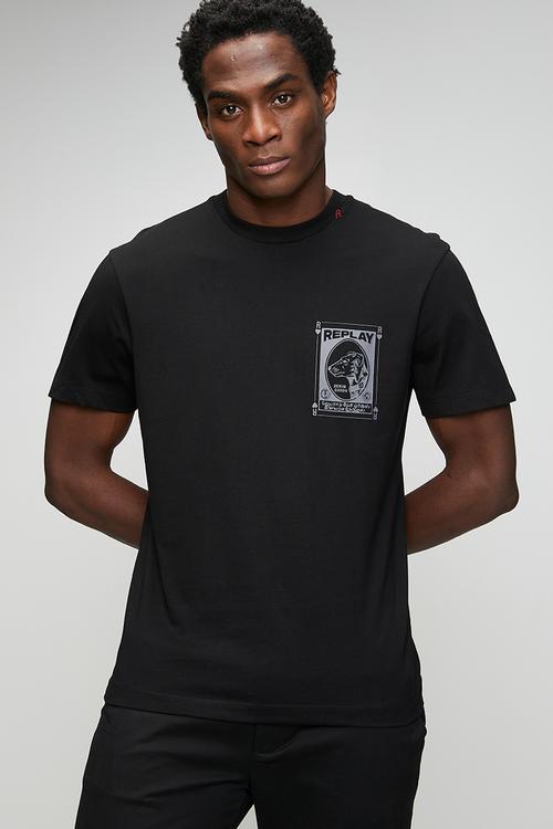 Piece Dyed Heavy Cotton Jersey T-shirt - Black