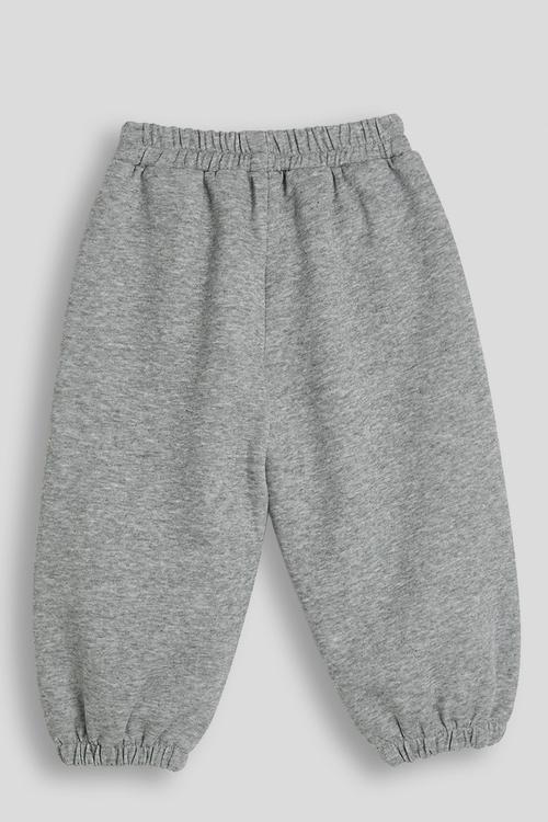 Pintuck leg seam joggers - grey/butterflies