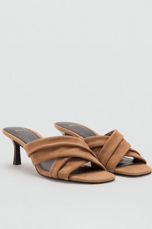 Cruce open toe mule - light/pastel brown