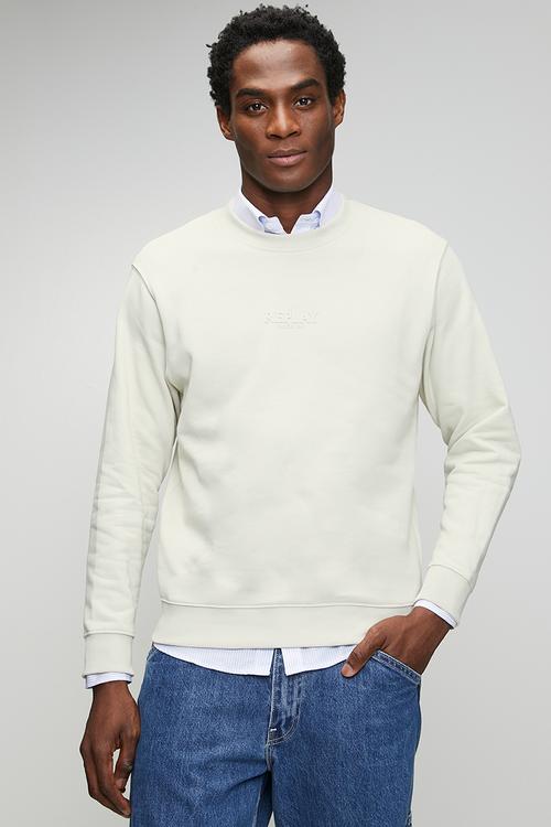 Cotton Terry Fleece Pull Over - Cream 