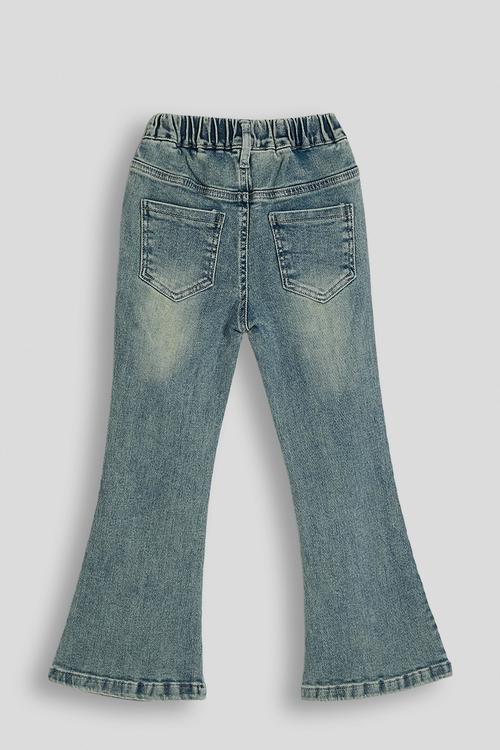 Dart detail flared jeans - blue