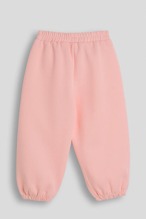 Pintuck leg seam joggers - pink/butterflies