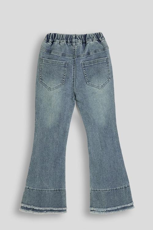 Panelled bootleg jeans - blue