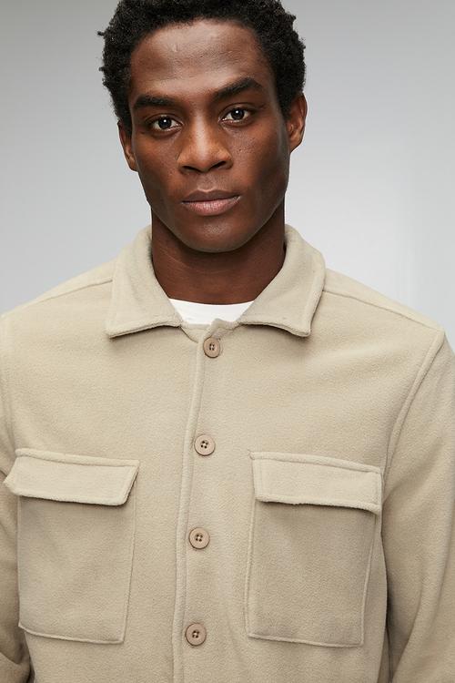 Fleece Overcoat - Mushroom