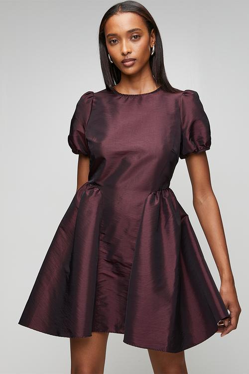 Ex text seam detail mini - burgundy