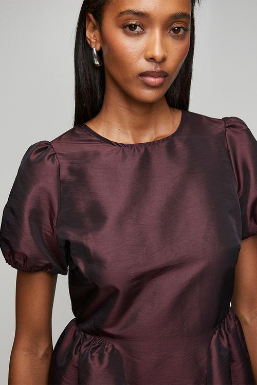 Ex text seam detail mini - burgundy
